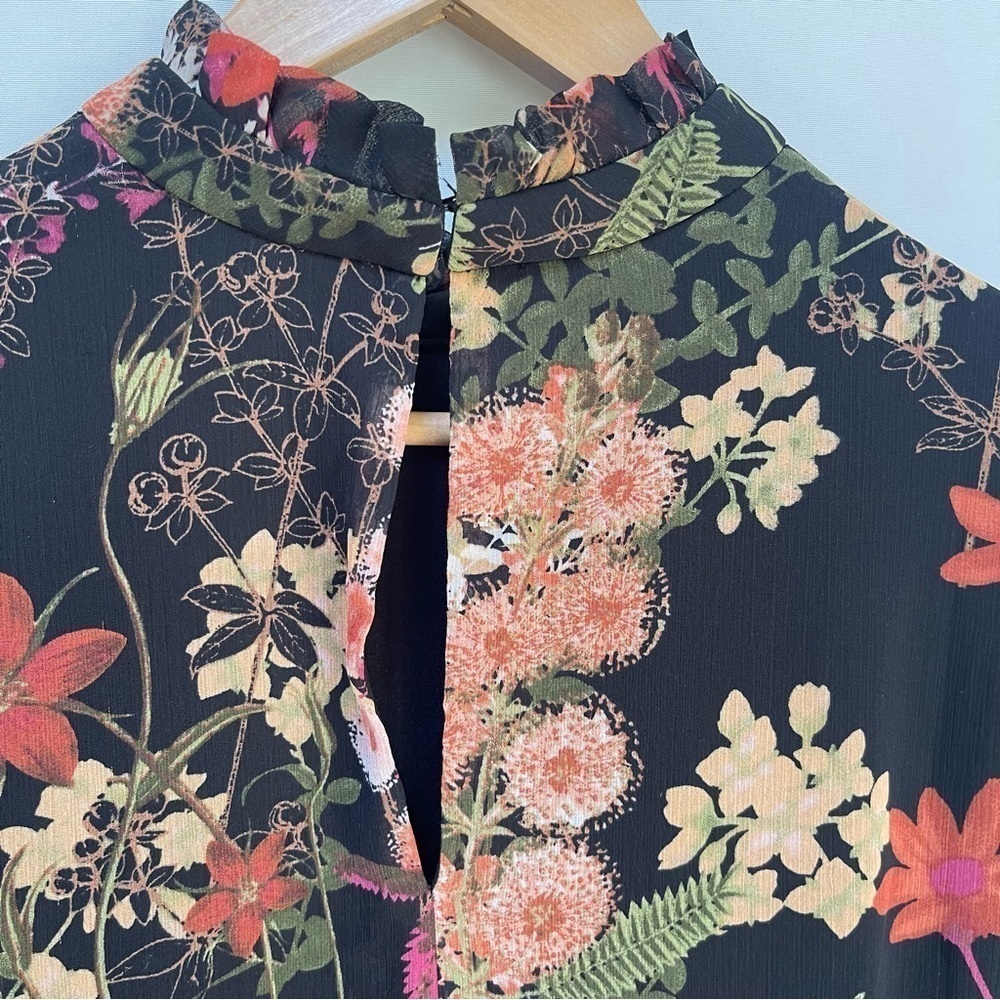 Melonie T Floral Ruffle Dress Size 6 | Whimsigoth‎ Fairycore Sheer Sleeve Dress - Picture 10 of 15